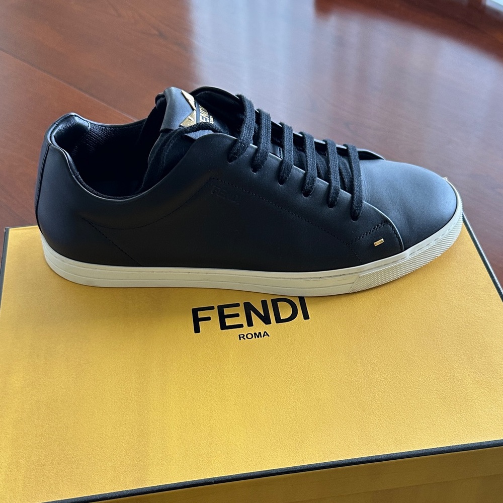 Fendi Men's Black and White Sneakers
